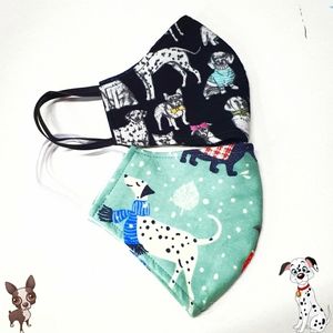 Dogs Prints 2 Double Layer Adult Face Masks